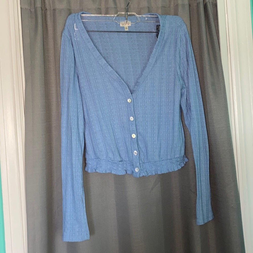 small blue nordstrom cardigan